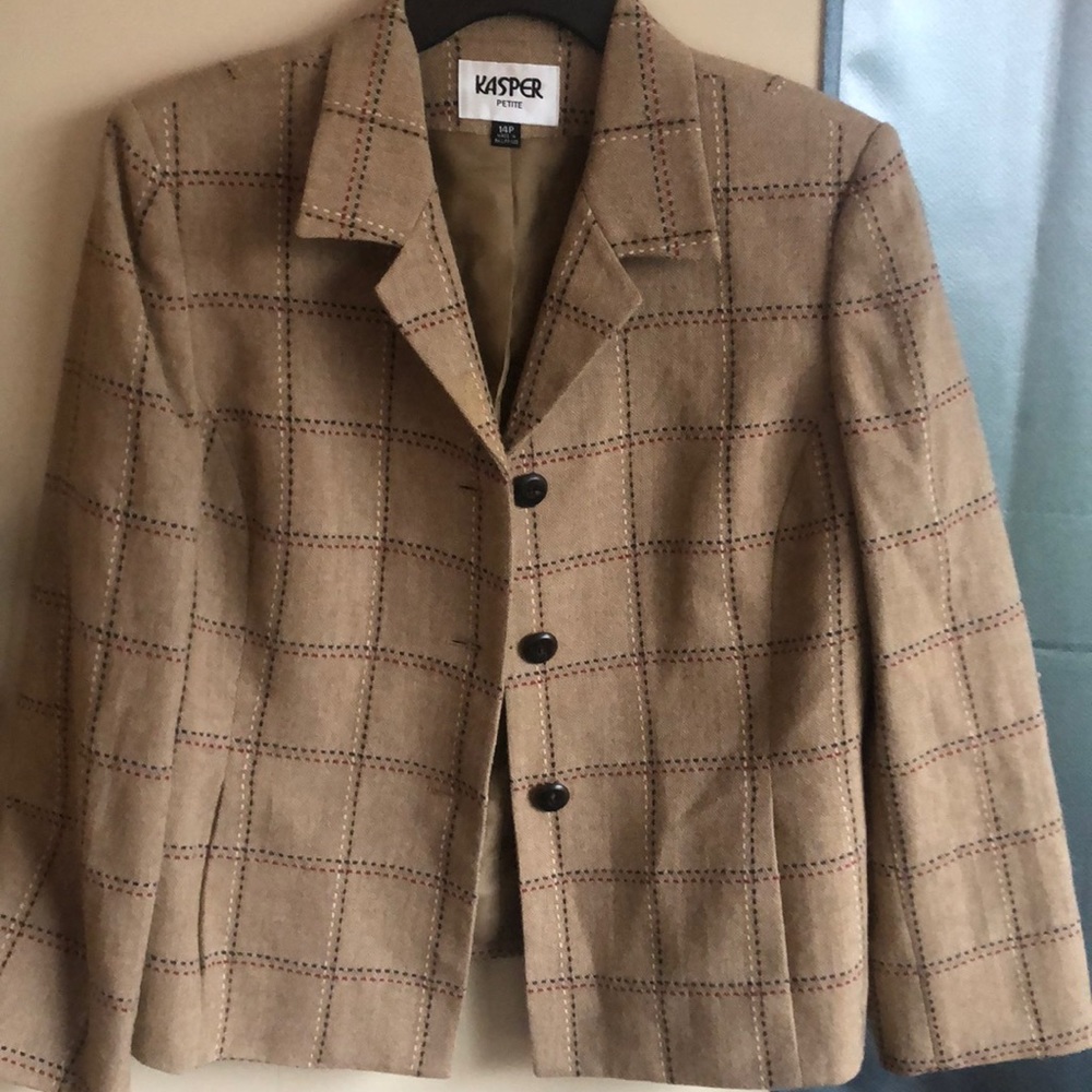 Kasper petite tan blazer